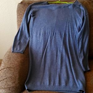 Long Blue Sweater Dress